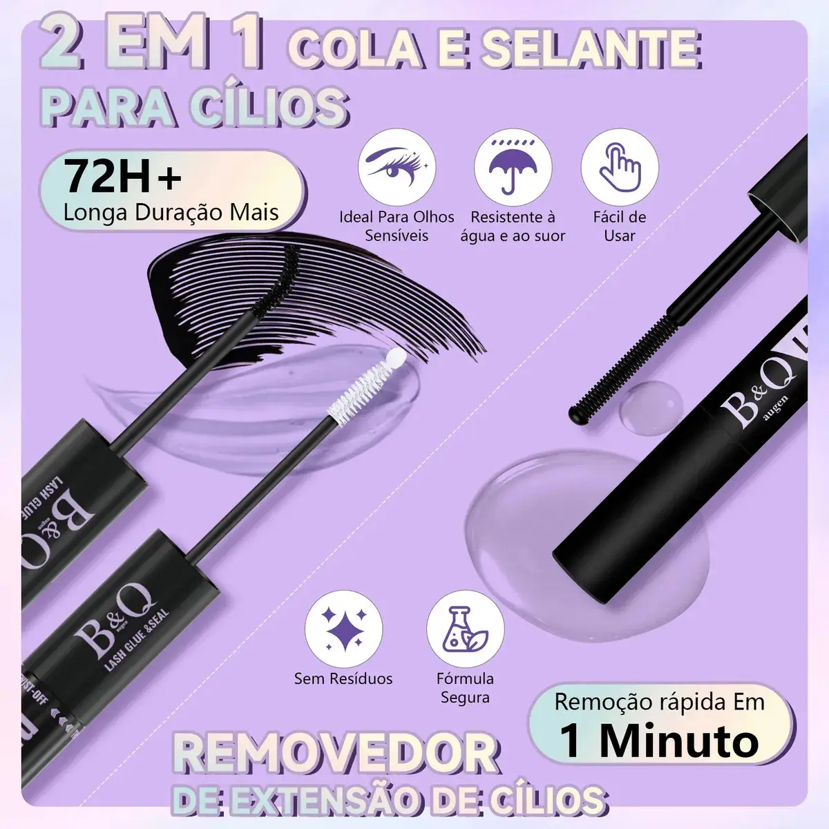 Kit Extensão de Cílios B&Qaugen Fairy de Mink Sintético Curvatura D para Iniciantes thumbnail 7