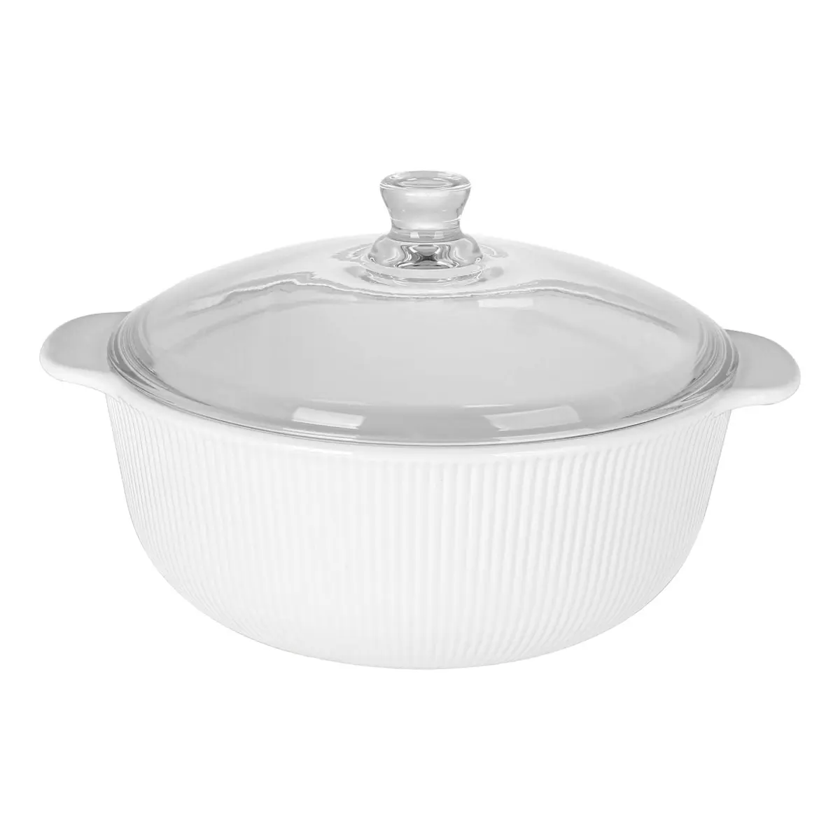 WOLFF - Caçarola com Tampa de Vidro 1,5L Branco Opalino