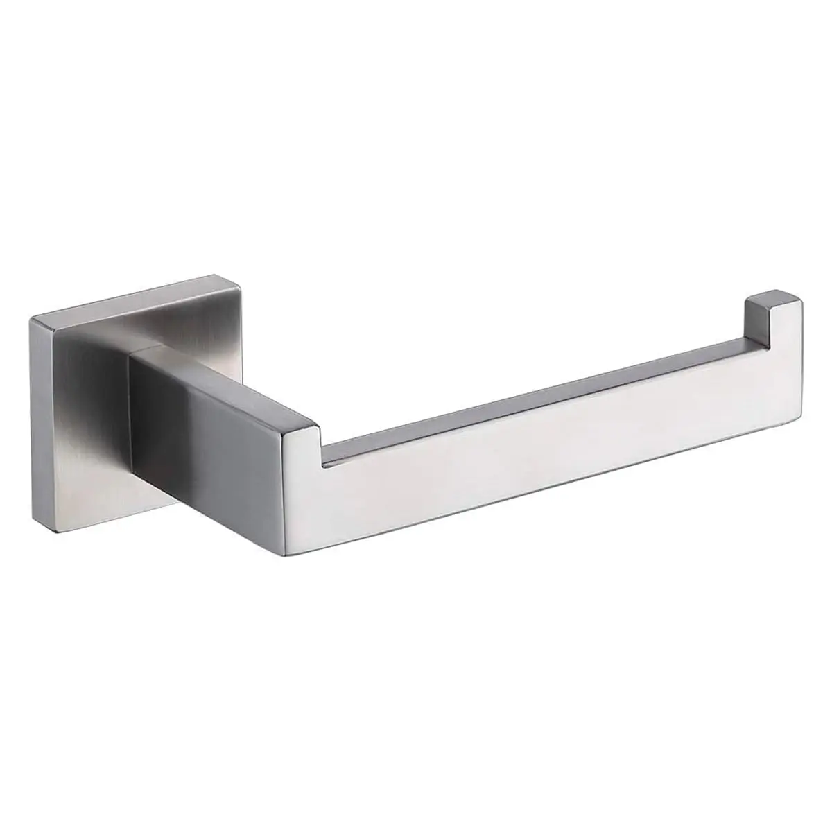 Suporte de Papel Higiênico Premium em Aço Inoxidável Escovado Estilo Quadrado Moderno Fixação na Parede Andarix