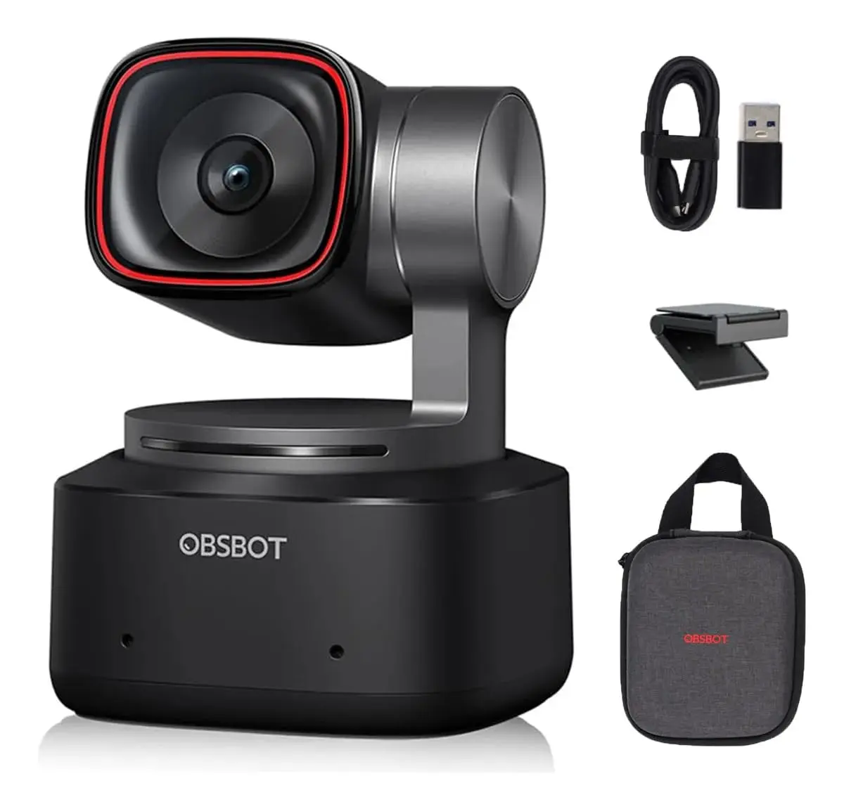 Webcams 4K Tiny 2 com controle de voz PTZ, rastreamento AI multimodo e foco automático, câmera web com sensor de 1/1,5", controle por gestos, 60 FPS, Adequado para go-pro/logi-tech/computador