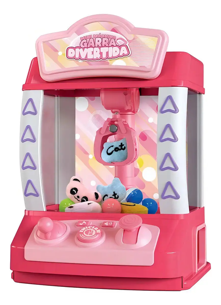 Mini Maquina Garra Divertida Pega Bolinhas Pelucia Dm Toys