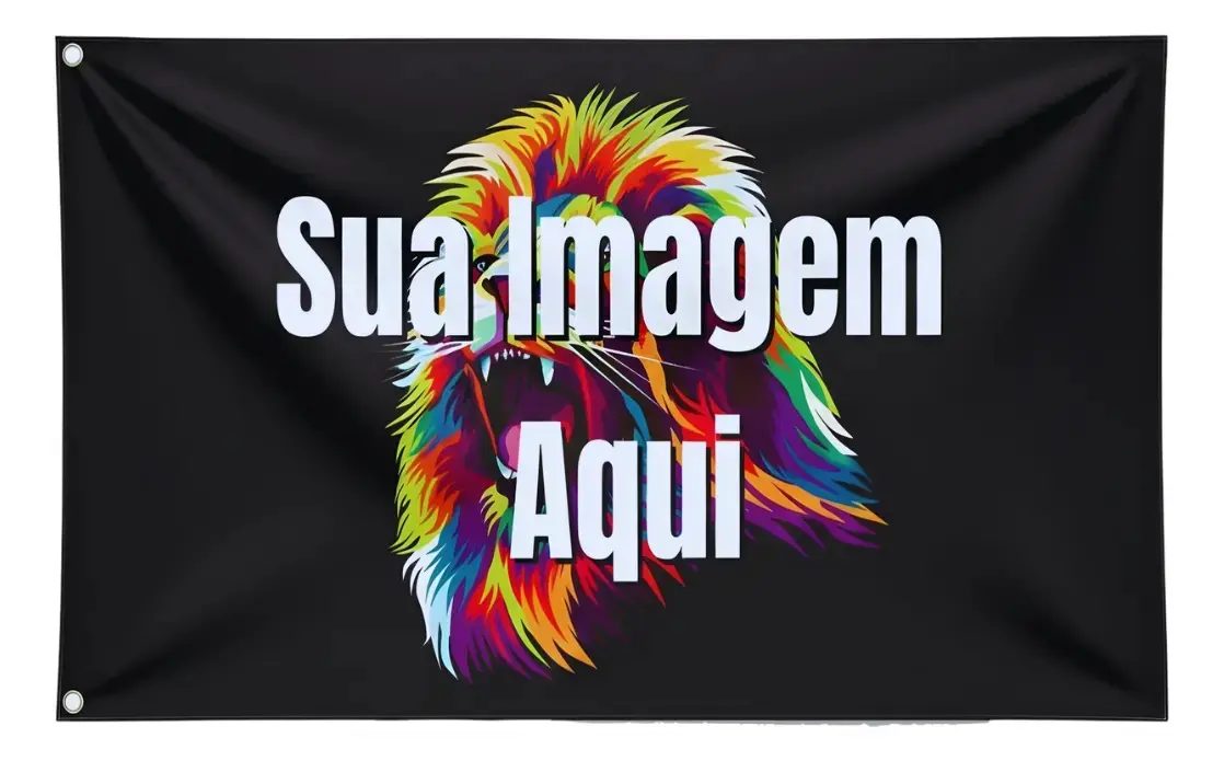 Bandeira Personalizada Sua Arte Imagem Grande 140x100cm