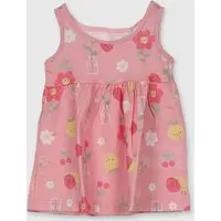 Infantil - Vestido Brandili Estampa Frutas e Flores Rosa - 1