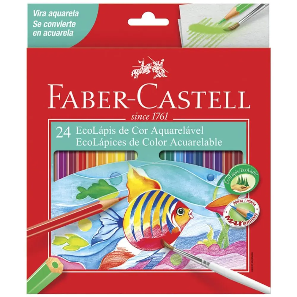 Lápis Aquarelável EcoLápis, Faber-Castell, 120224G, Grafite