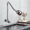 Torneira Inox Prata com chuveiro com rotação de 360° Cozinha Luxo Parede - 1