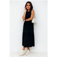 Vestido Midi Duas Marias Regata D Bell Outlet Fashion Preto - 1