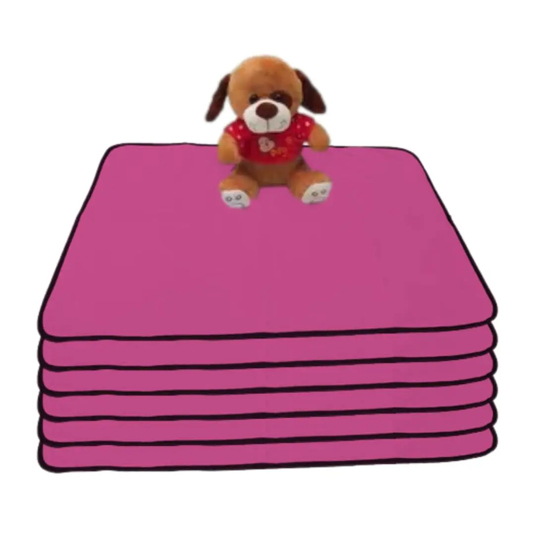 Kit 6 Tapetes Higiênico Coloridos Laváveis Super Absorção 200 Lavagens 70x50 (Rosa) - 1