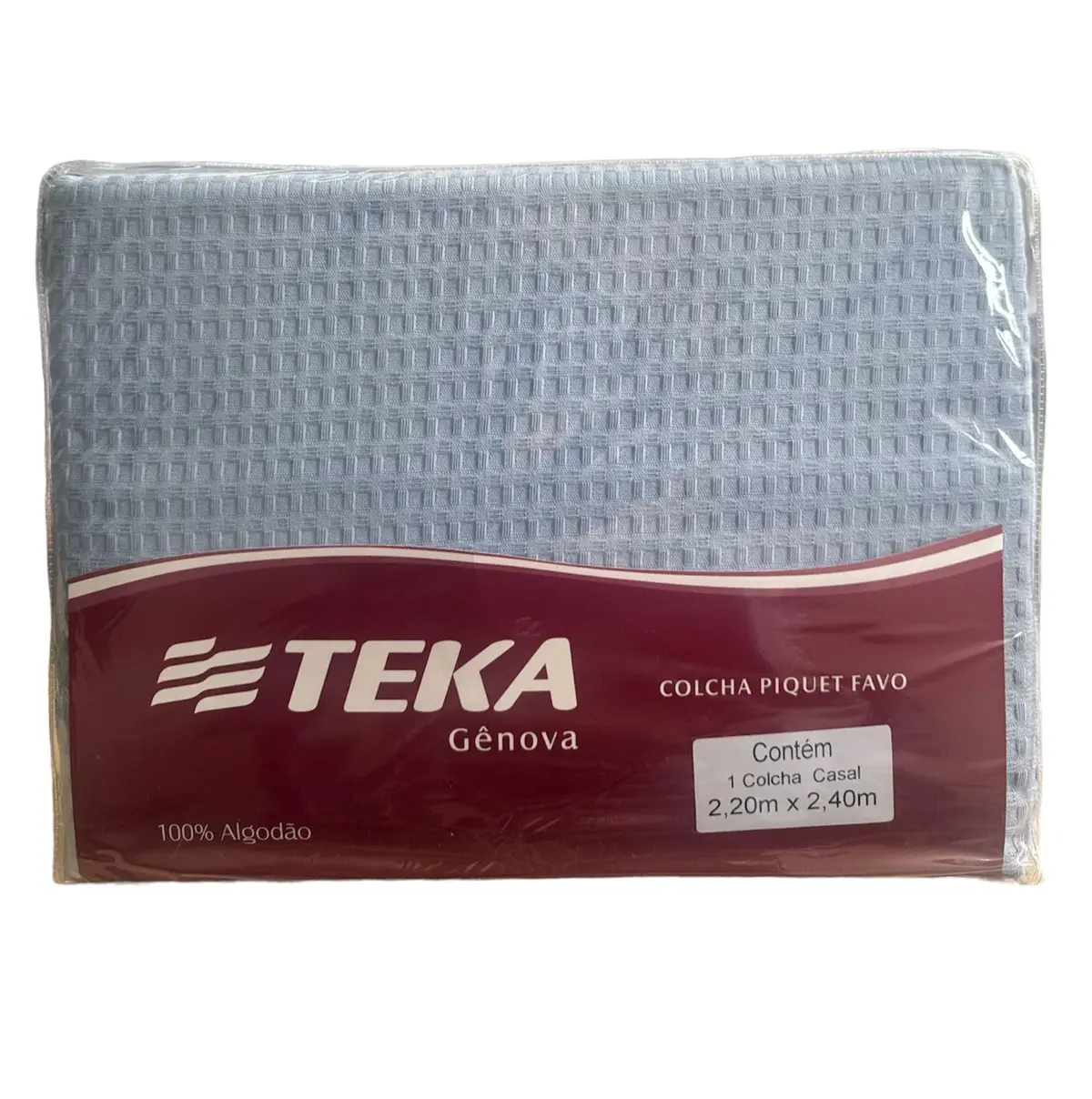 Colcha 100% Algodão Piquet Gênova Teka Luxo (AZUL, CASAL)