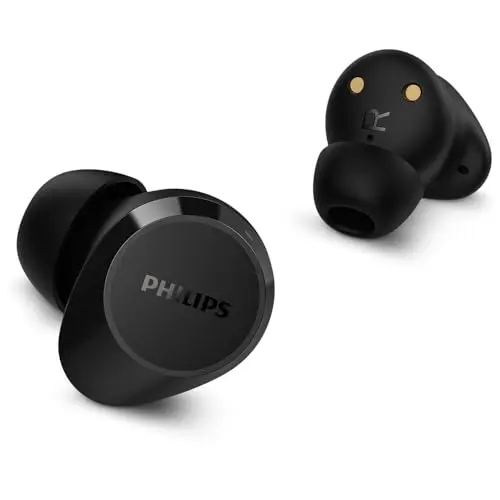 Fone de ouvido sem fio TWS Philips TAT1209BK/00 na cor preto, com bluetooth, microfone, tecnologia IPX4 e 18 horas de reprodução. thumbnail 6