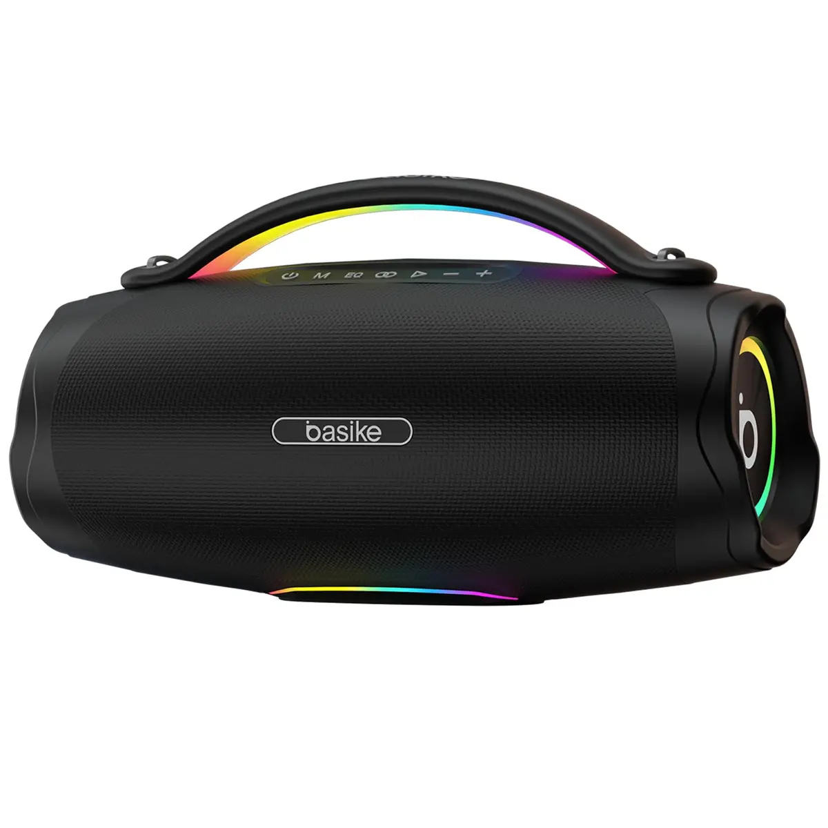Caixa de Som, Basike Boombox V98, Bluetooth 5.3, 100W | Portátil, IPX6 À Prova D'água e Resistente À Poeira, Luz RGB, Sound Surround, Tecnologia TWS, Áudio Lossless, EQ/USB/TF/AUX