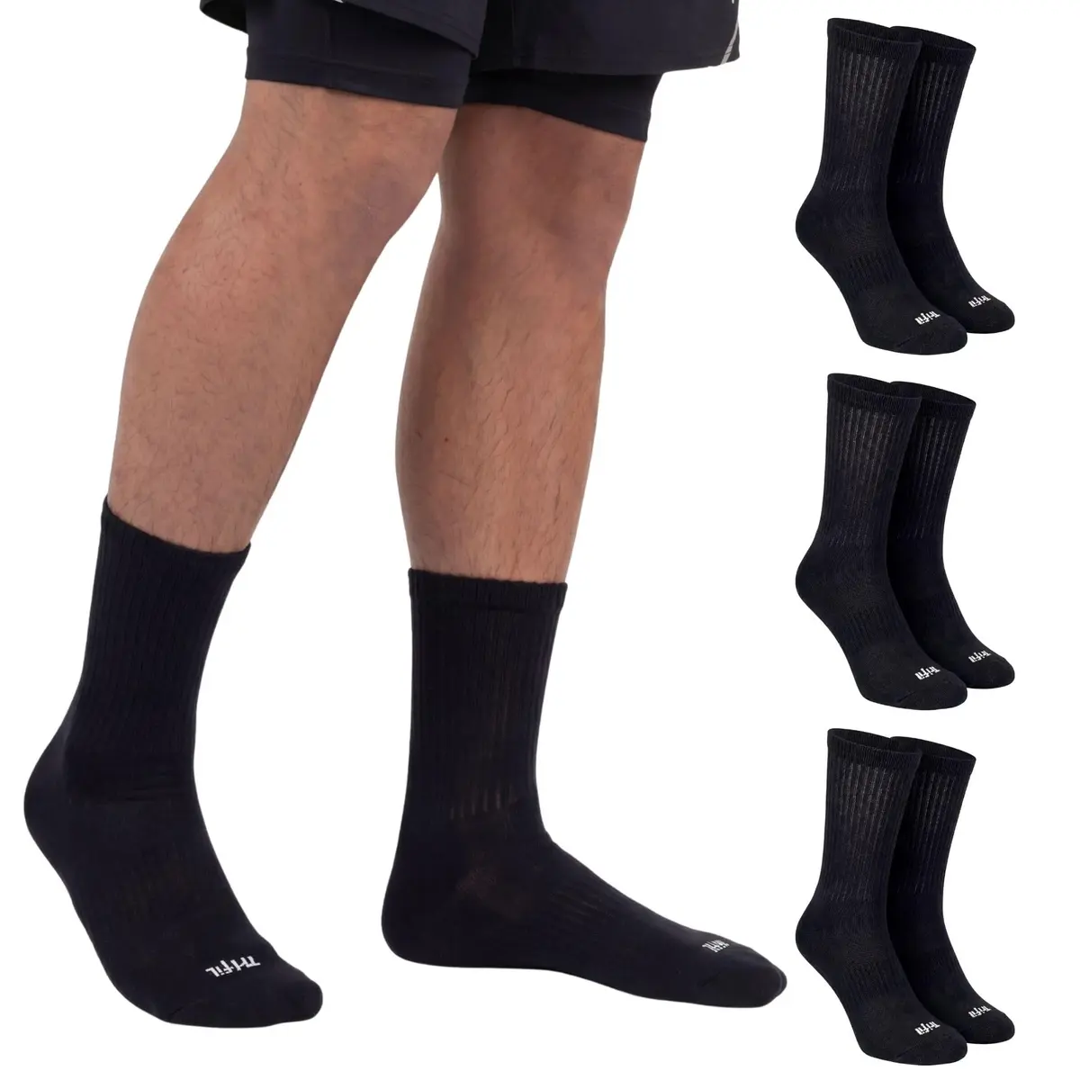 Kit 3 Pares Meia Corrida Poliamida Trifil Cano Alto Academia Esportiva Original - 1