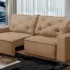Sofá Retrátil Reclinável 2 Lugares Molas 1,50m Ana Suede Cor Cappuccino - 1