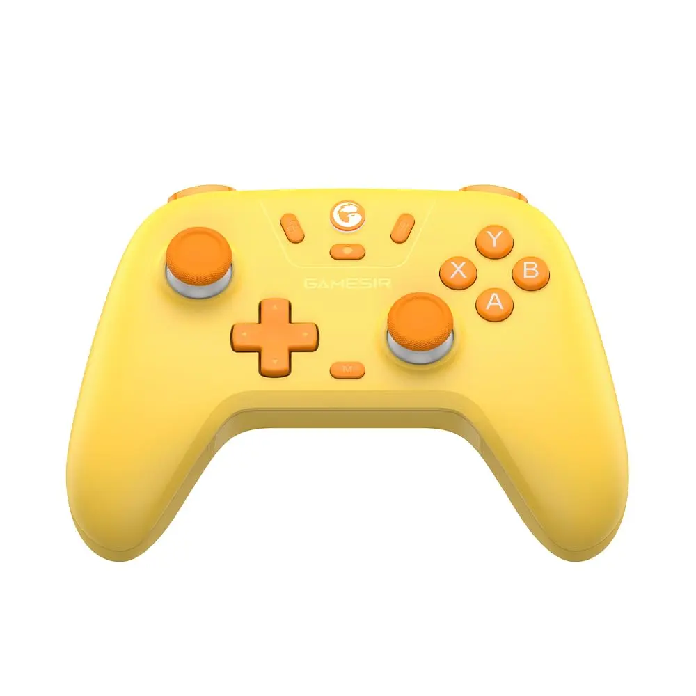 GameSir Nova Lite Controle Bluetooth e Sem Fio 2.4G para PC Windows, Celular Android iPhone, Nintendo Switch e Steam Deck, Gamepad com Hall Effect Anti-Drift, Turbo, Vibração, Dongle USB - Amarelo - 1