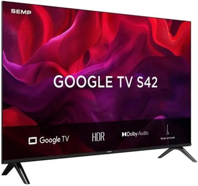 Smart TV Semp 32 Polegadas LED HD S42 WiFi Bluetooth Google TV 2 HDMI HDR10 Dolby Audio 32S42