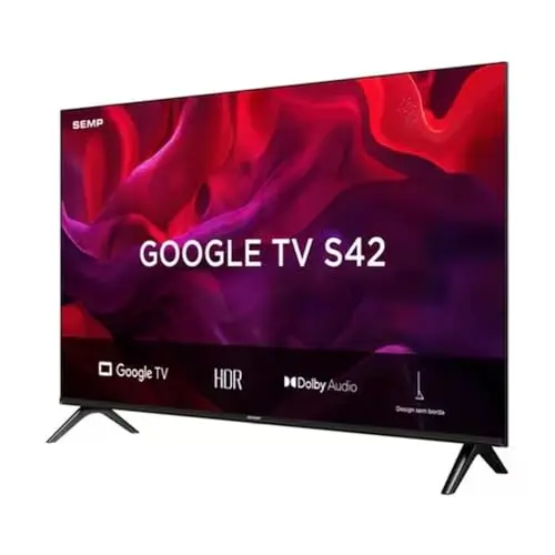 Smart TV Semp 32 Polegadas LED HD S42 WiFi Bluetooth Google TV 2 HDMI HDR10 Dolby Audio 32S42 thumbnail 4