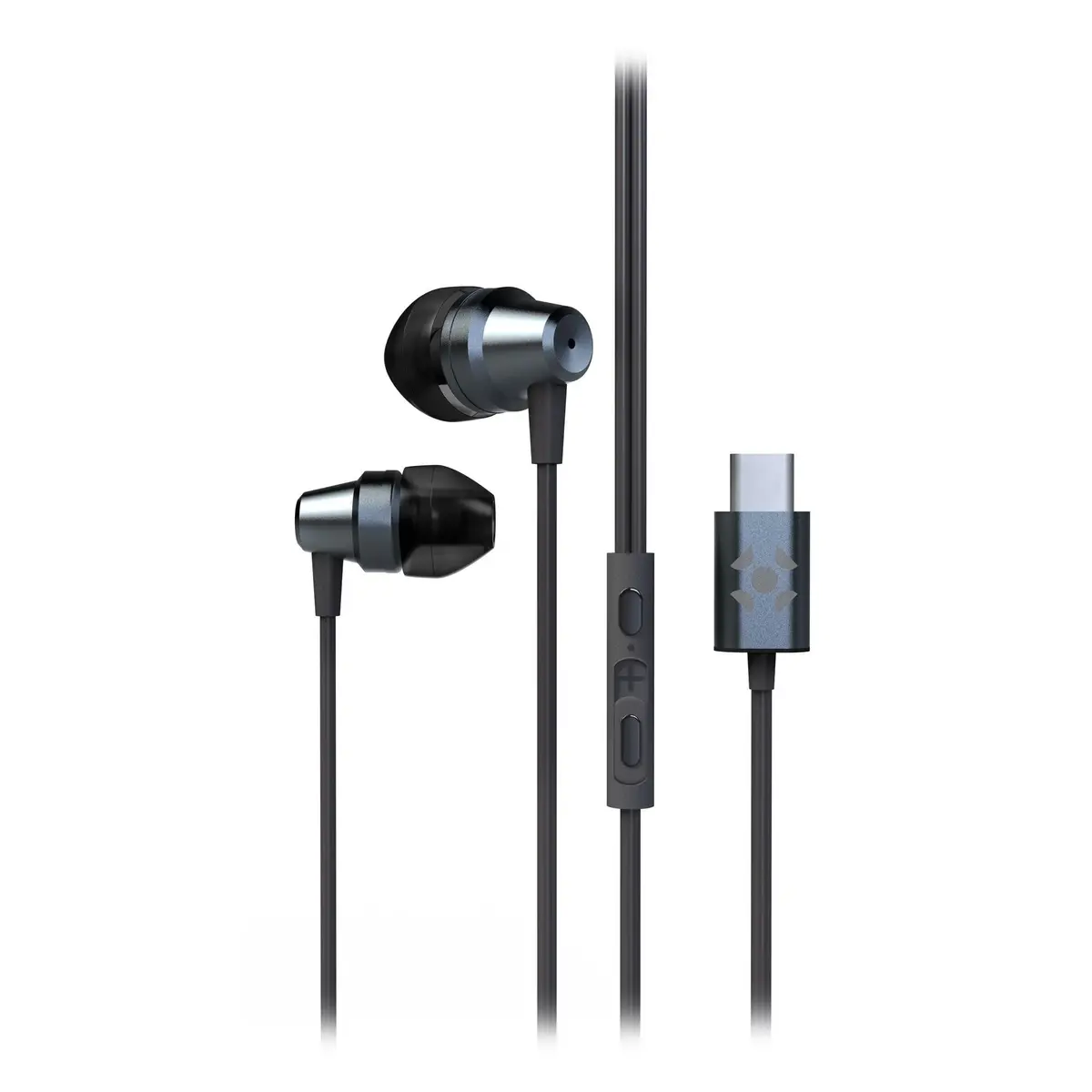 Fone de Ouvido Intra-Auricular Com Fio Tipo-C IE210 Preto Fortrek