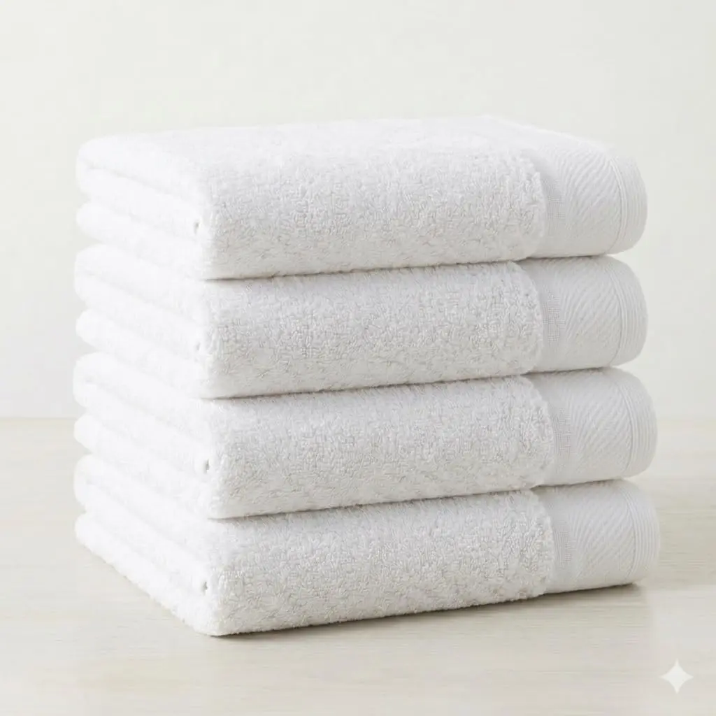 Kit 4 Toalhas De Banho Gigante Banhao Confort Multicolorido 100% Algodão 500 G/m² Felpuda Grossa Macia Absorvente Branco