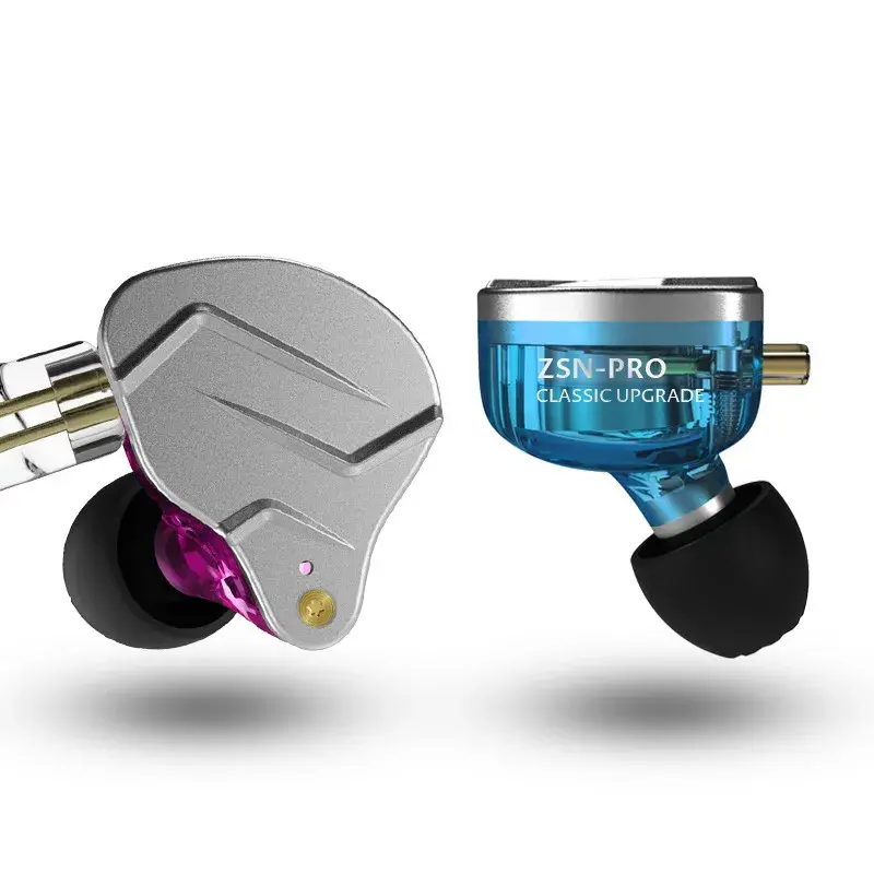 KZ ZSN PRO Fones de ouvido 1DD + 1BA Unidade híbrida HIFI Bass Earbud Cabo substituível - 1
