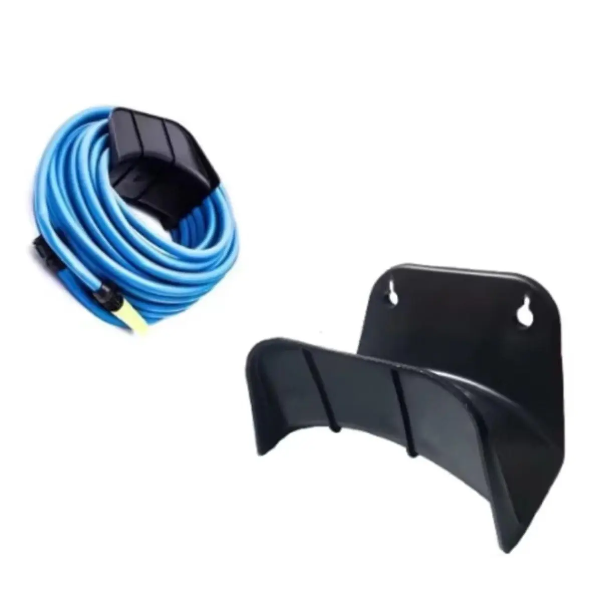 Suporte Parede para Mangueira Jardim Plástico Resistente Preto Premium | Organização e Armazenamento Evita Dobras e Emaranhados Fácil de Instalar Durável Leve