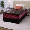 Conjunto Cama Box c/ Molas Ensacadas Toronto Vermelho Solteiro 88x188x66 - 1