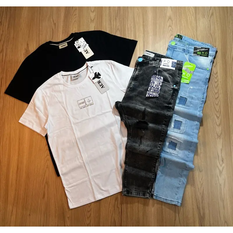 CONJUNTO JOGADOR PREMIUM MASCULINO (CAMISA ORIGINAL AERO + CALÇA ORIGINAL LIMINAR JEANS)