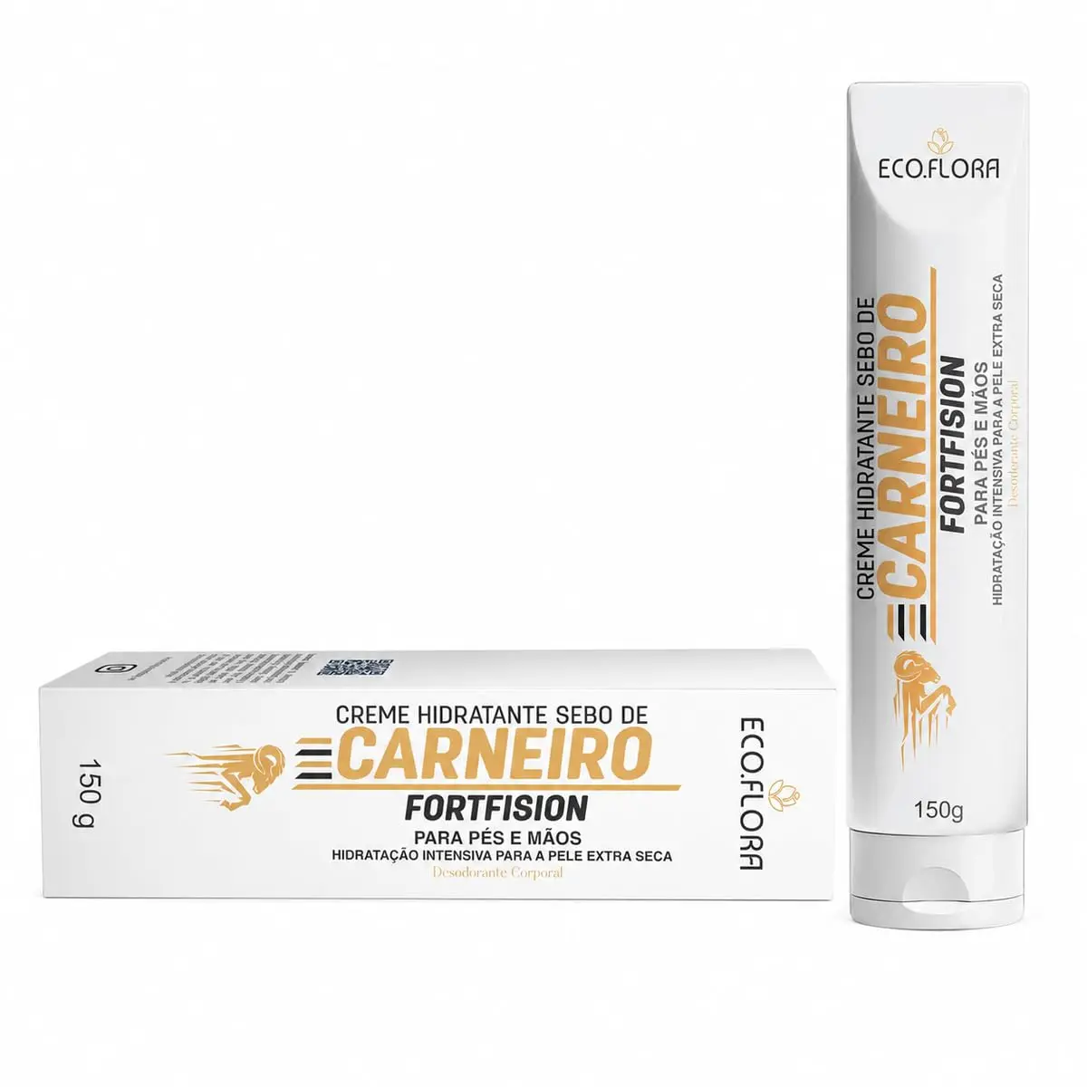 Creme Sebo de Carneiro para Pés e Mãos Eco.Flora 150g Hidratante | Hidratação intensiva, rápida absorção e fragrância suave - 1