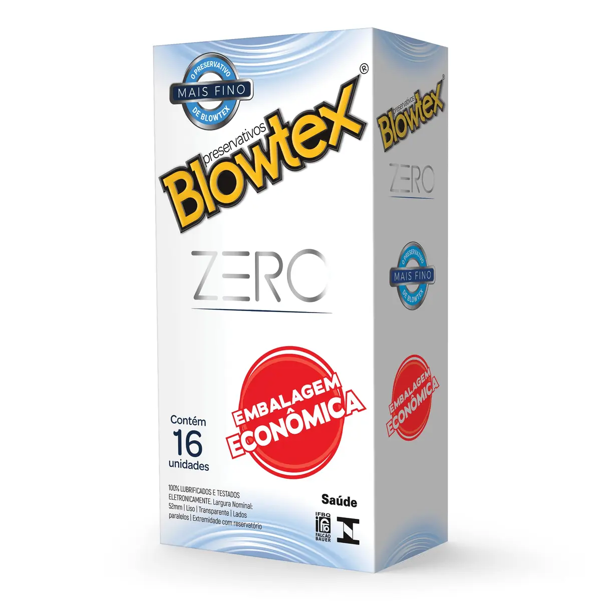 Blowtex Zero com 16 unidades, Cor: Transparente - 1