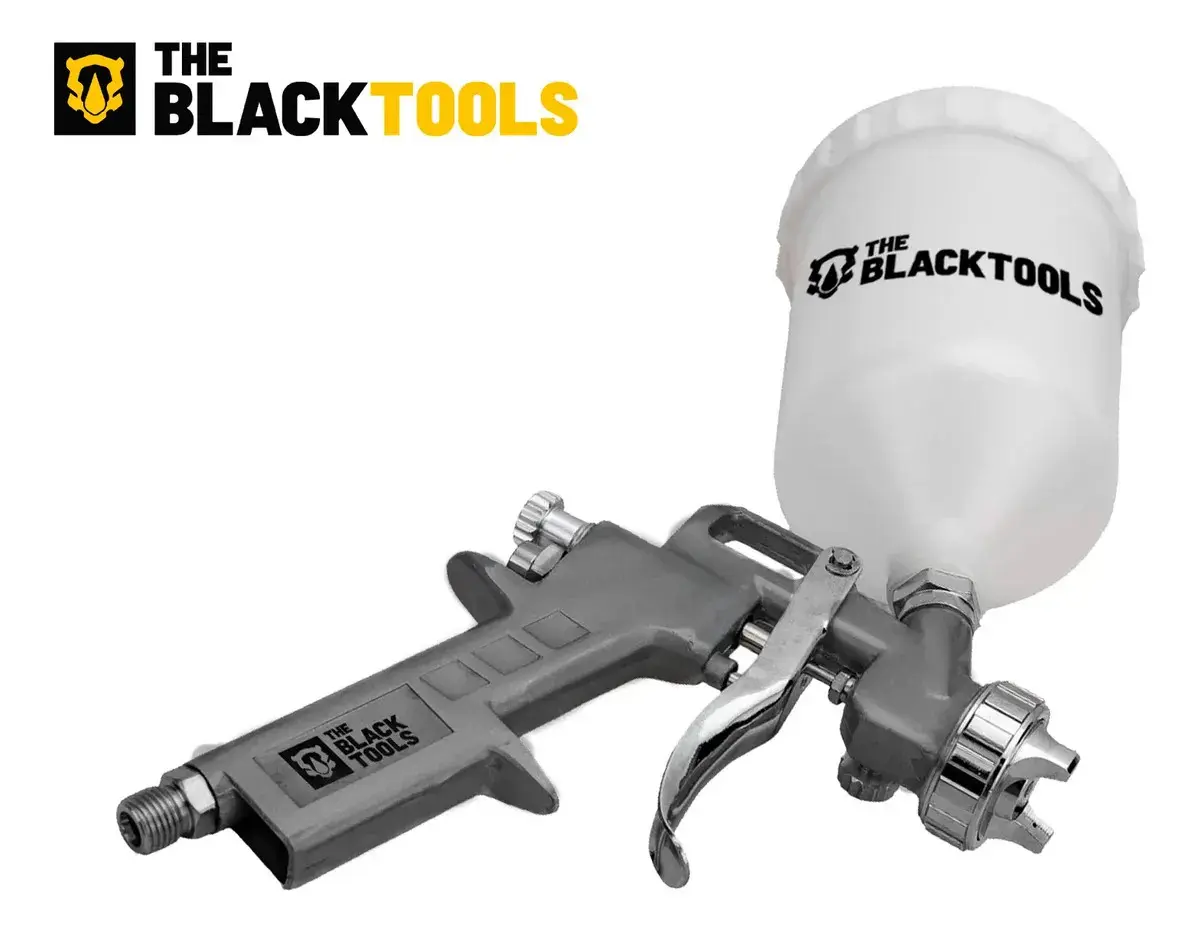 Pistola Pintura Gravidade 600ml 3 Bicos 1.2 1.5 1.8 Btpt600 Profissional The Black Tools thumbnail 10