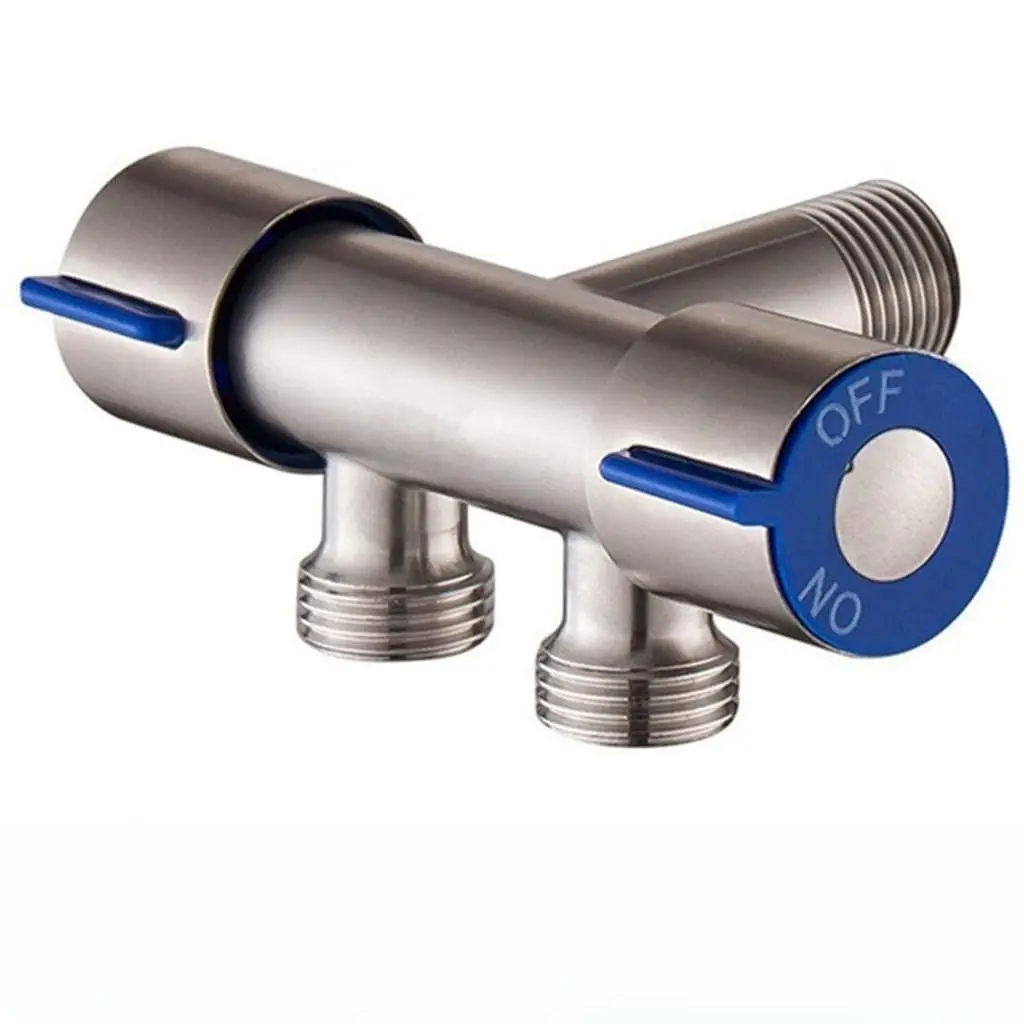 Válvula em T com Dupla Saída, Controle Independente ON/OFF, Resistente a Alta Temperatura e Pressão, Universal para Banheiro e Cozinha
