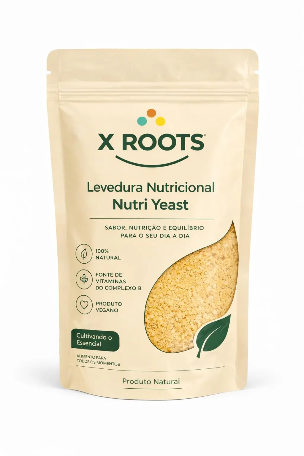 Levedura Nutricional Nutri Yeast X Roots 250g – Proteína Vegetal, Vitaminas do Complexo B | Vegano, Rico em Nutrientes