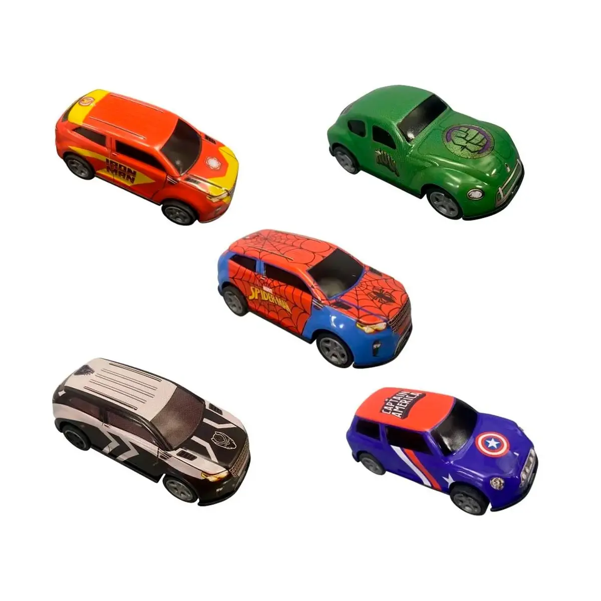 Candide, Kit Mini Carrinhos de Brinquedo, Vingadores, Função Pullback - 5 unidades - 1