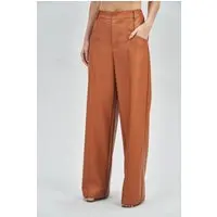 Calça Nervura PU Feminina Acostamento - 1