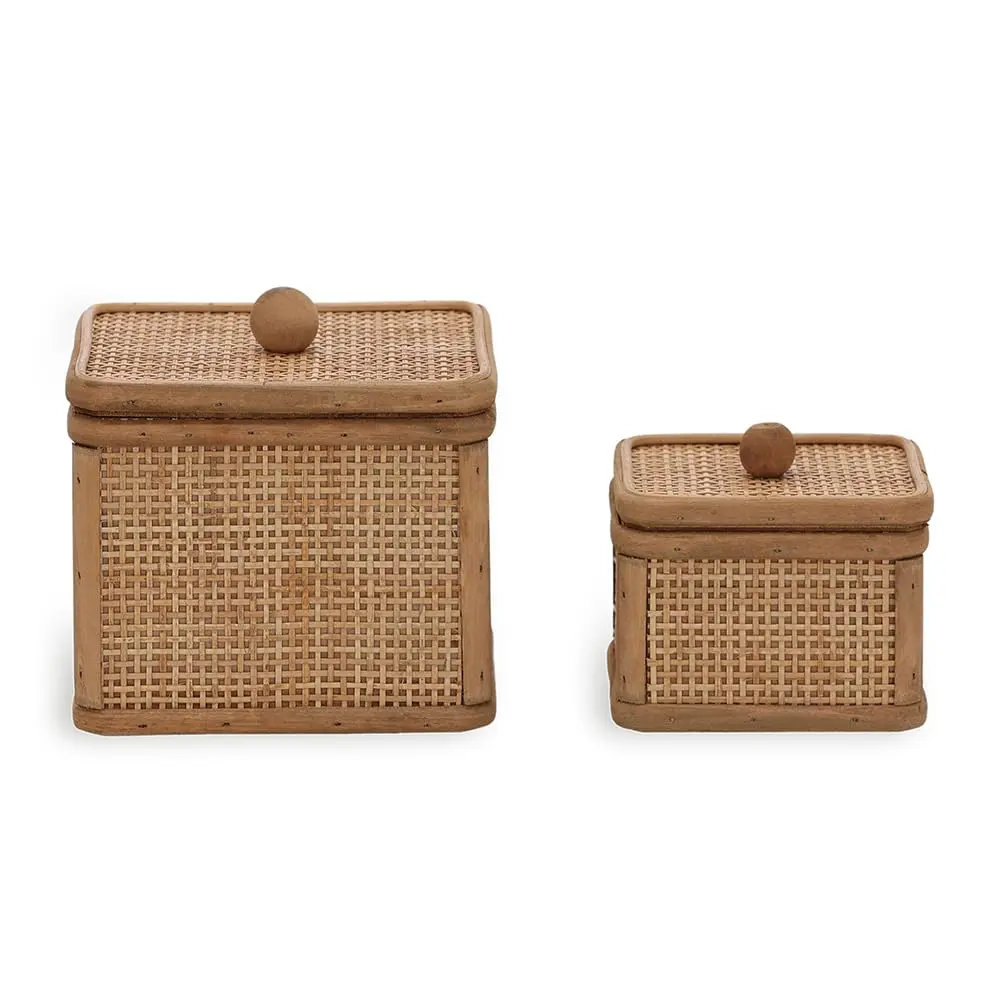 Mart Kit Caixas em Rattan - 2 Peças