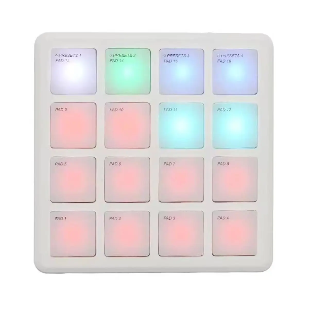 M-VAVE VEDO SK-16 SMC-PAD – Controlador MIDI portátil sem fio com 16 pads, ideal para teclados de percussão, interface USB-C.