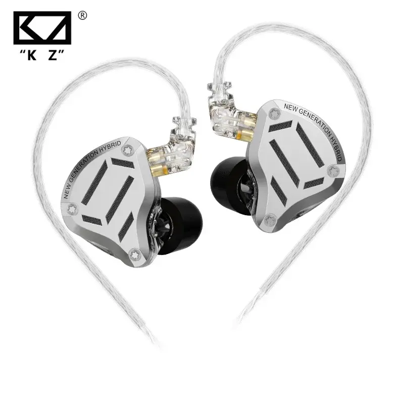 KZ ZS10 Pro 2 fone de ouvido de metal de alta fidelidade intra-auricular baixo interruptor de ajuste de 4 níveis monitor esportivo fone de ouvido som redução de ruído