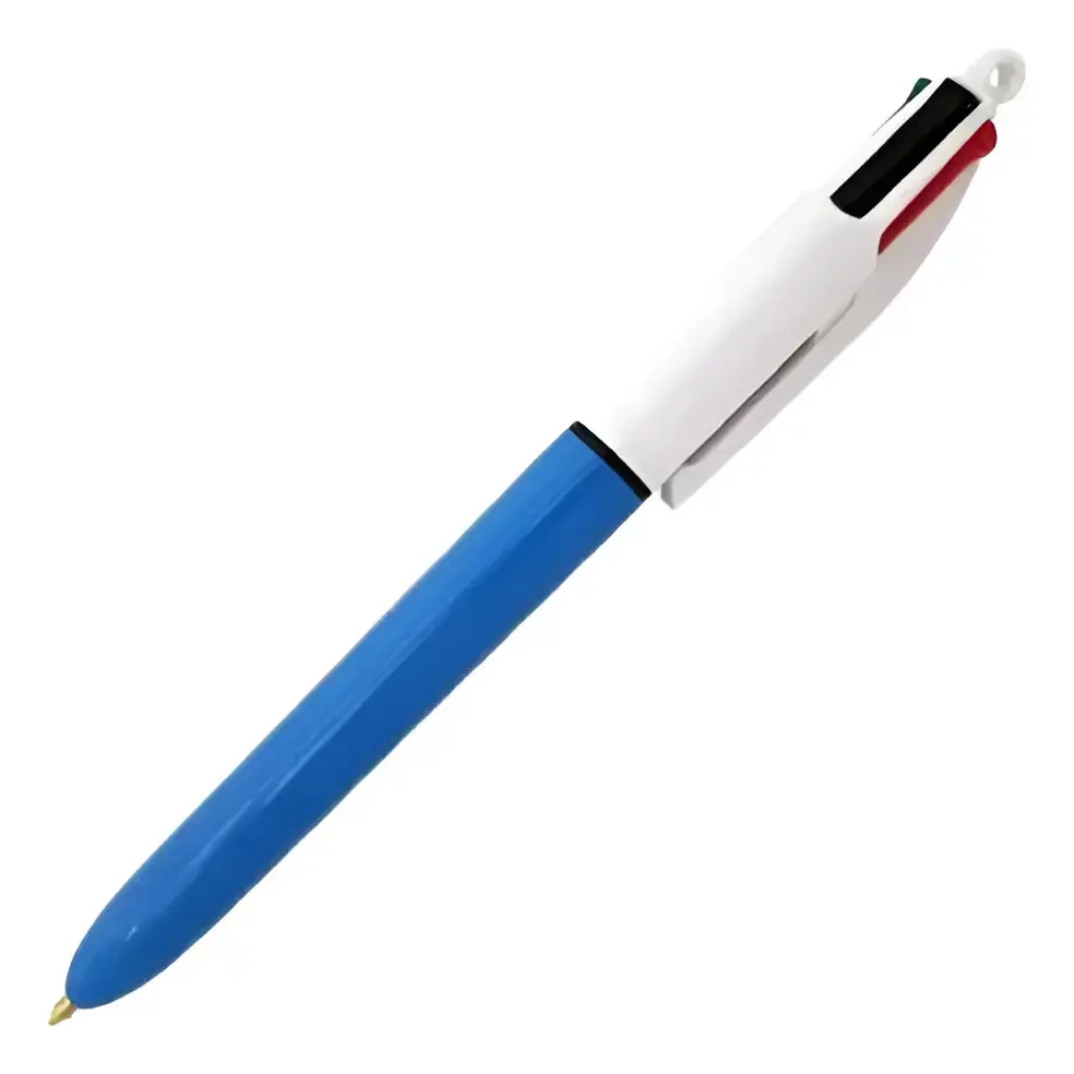 Caneta Esf Retrátil Bic 1.0 Ponta Média C/4 Cores Exterior Azul