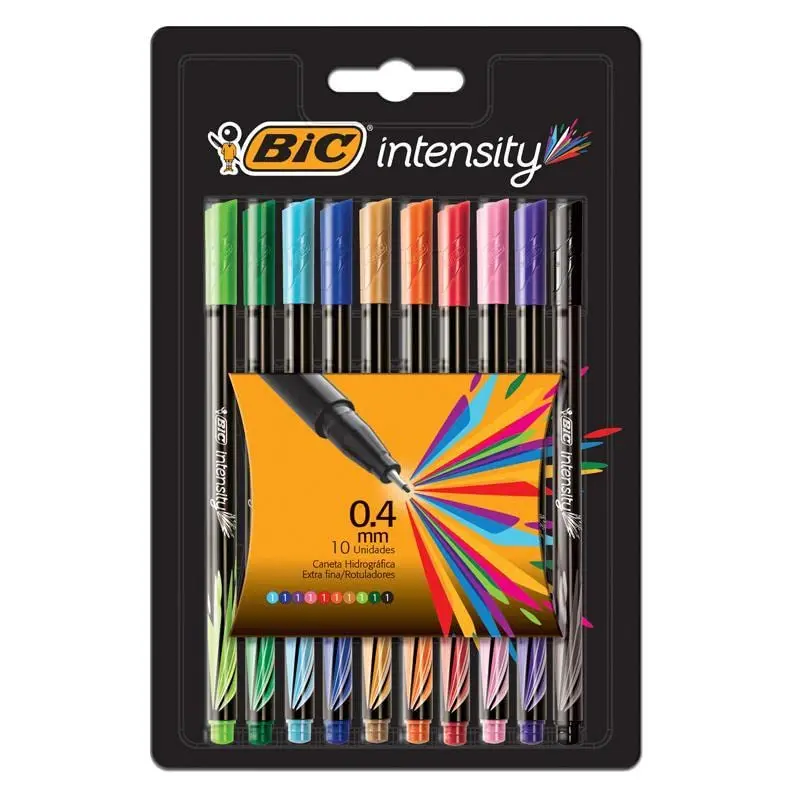 BIC, Caneta Intensity Fine, 0,4 mm, 10 Unidades