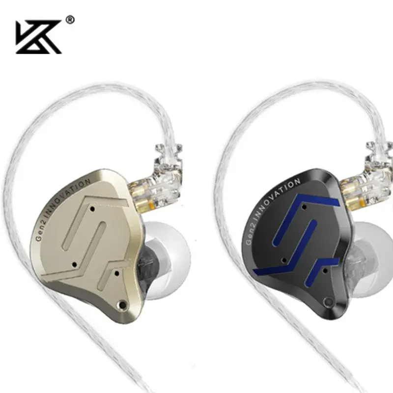 Kz zsn pro 2 unidade híbrida 1ba + 1dd fones de ouvido de metal alta fidelidade baixo fone monitor esporte com cancelamento de ruído fone de ouvido - 1
