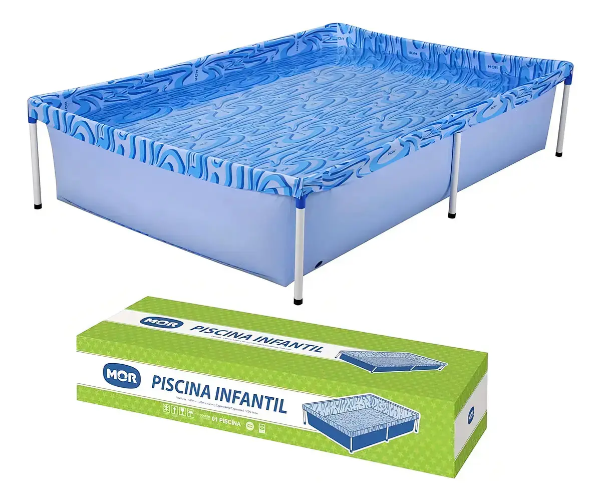 Piscina Retangular Pequena 1000 Litros Portátil - Mor