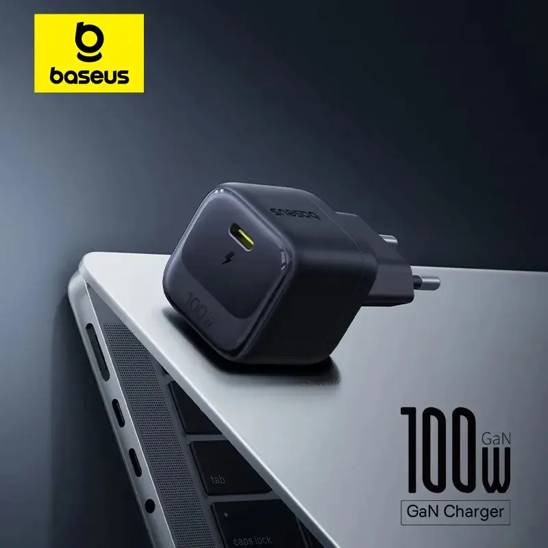 【Nova Promoção】Carregador Rápido Baseus Mini 100W USB C para iPhone 17 16 15 Pro Max iPad Xiaomi Carregador Rápido GaN - 1