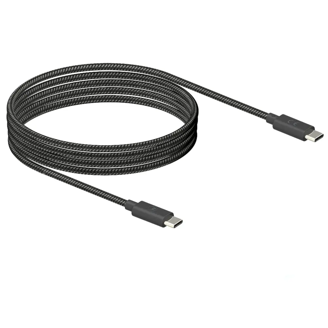 Motorola, Cabo de Dados Premium Nylon Trançado 1,5 Metros USB-C - USB-C, Preto - 1