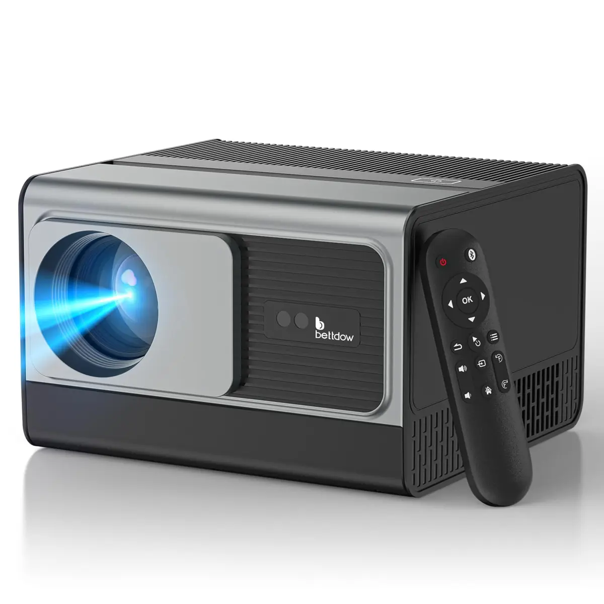Bettdow Projetor 4k 8k 24000 Lumens Hd 1080p Compatível Completo De Android 12, Smart Projetores Retroprojetor Portatil 700 ANSI WiFi6 BT4,2, Auto Correção Trapezoidal, Foco Eletronico