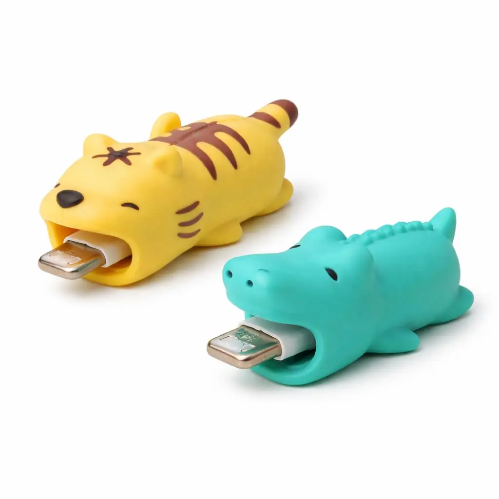 Kit com 2 Protetores de Cabo de Bichinhos Fofinhos - Anti-Quebra, Reforço e Proteção de Conector