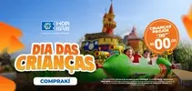 Hopi Hari - Crianças até 12 anos tem entrada grátis no dia 12 (Dia das Crianças)