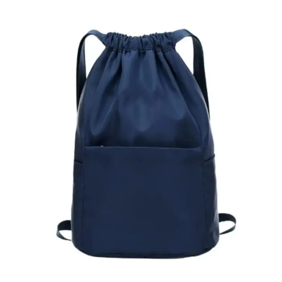 Mochila Saco Fechamento Em Cordão Mochila Academia Sacola Resistente À água Alça Ajustável Com Compartimento Marca Appari (Azul Marinho) - 1