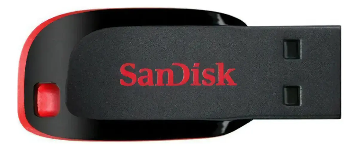 Pendrive Sandisk Cruzer Blade Z50 128gb Cor Preto/vermelho