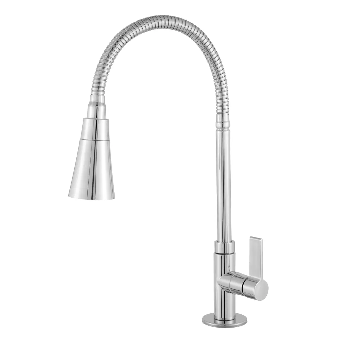 Torneira de Cozinha Gourmet Bancada Pia Flexível 1/4 de Volta Cromada ABS