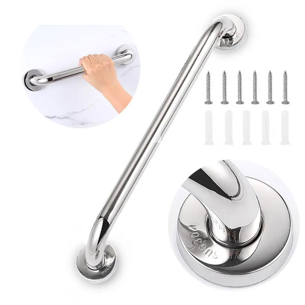Barra Alça De Apoio Banheiro Segurança Idoso Deficiente 60cm Inox Não Enferruja Acessibilidade Suporte Pegador Design Elegante