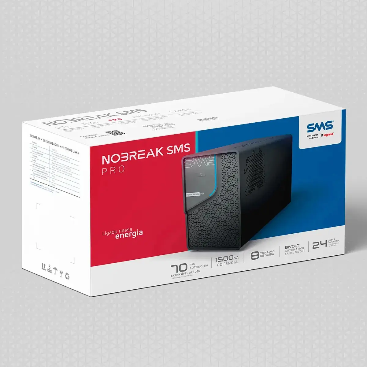 Nobreak SMS PRO 1500VA Bivolt | Energia para Operações Profissionais | Expansão de Autonomia | Ideal para PDV, Monitoramento, Redes, Telefonia e Controle de Acesso thumbnail 9