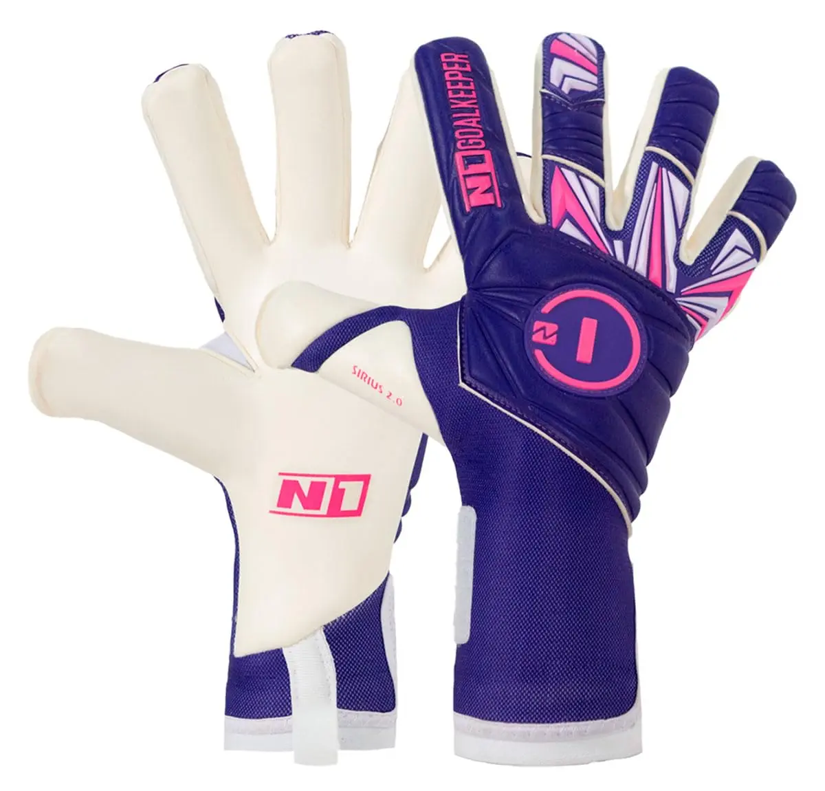 Luva de Goleiro Campo e Society Profissional N1 Sirius Cor:Purple, Tamanho:9